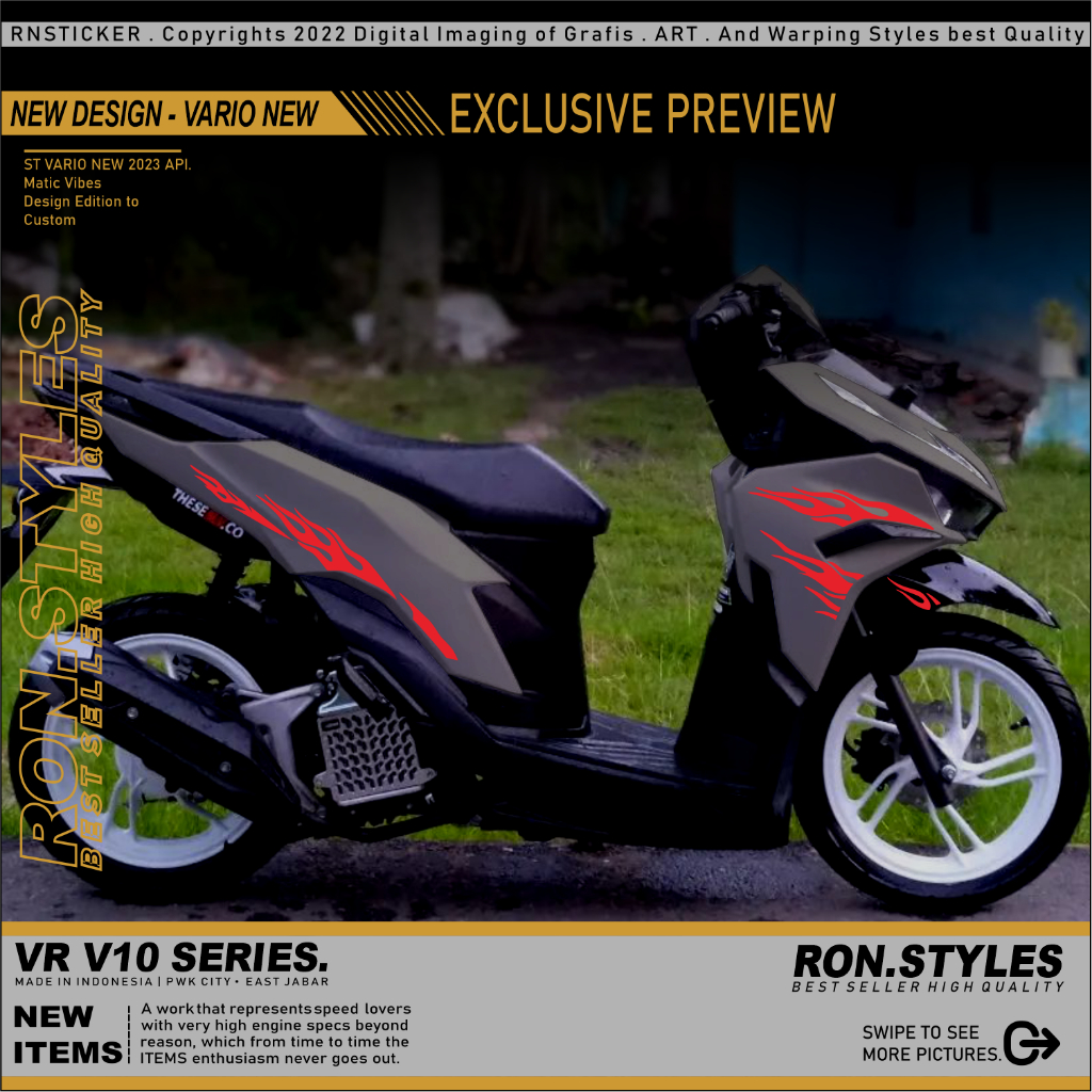 V10 CUTTING STRIPING VARIO NEW 125 2022 MOTIF API HOTWHEELS SIMPLE STYLE COPY TRANSPARAN STICKER STRIPING VARIO NEW STIKER VARIO NEW STRIPING VARIASI VARIO 125 2023 STIKER VARIASI VARIO TERBARU LIS BODY VARIO NEW STIKER BODY VARIO NEW DESIGN STYLES