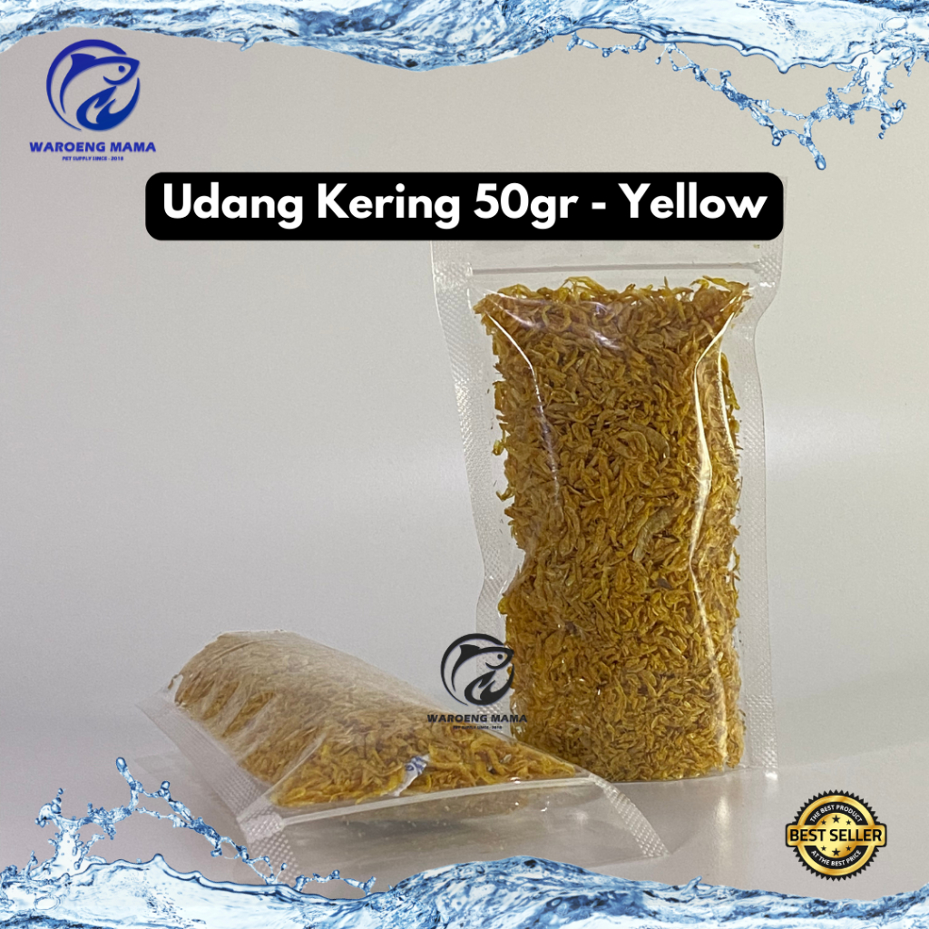 UDANG KERING GRADE A+ Yellow Blue Red Pakan ikan predator channa arwana louhan oscar