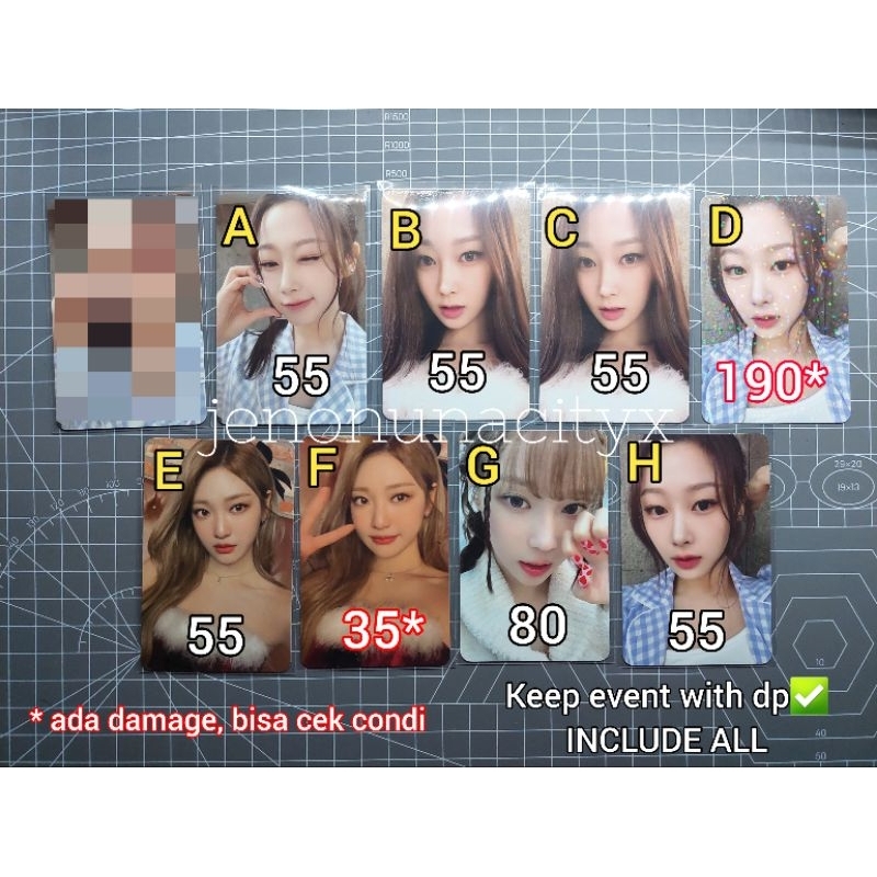 READY STOCK tc Pink Christmas Aespa SPC Special Holo Giselle Ningning Winter