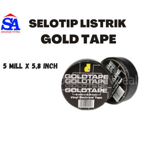 LAKBAN LISTRIK HITAM GOLD TAPE JG - ISOLASI LISTRIK ORIGINAL ISOLATOR - LISTRIK HITAM GOLD TAPE KECI