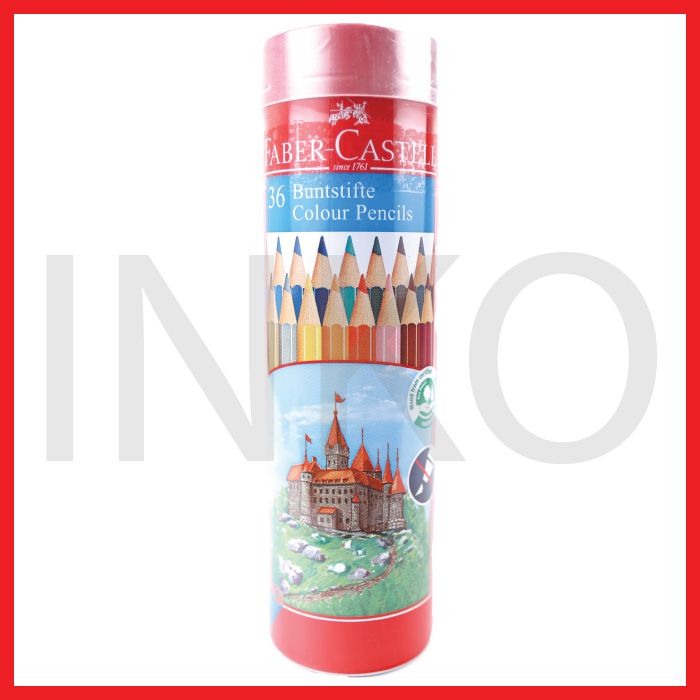 

FABER CASTELL COLOUR PENCILS IN ROUND TIN 36L