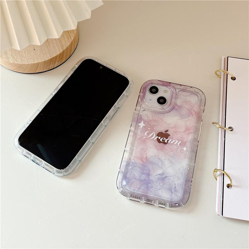 [ TPC ] Soft Case BLUE &amp; PURPLE DREAM For iPhone7 8 Plus X XS MAX XR 11 12 13 14 PRO MAX PLUS - IP078