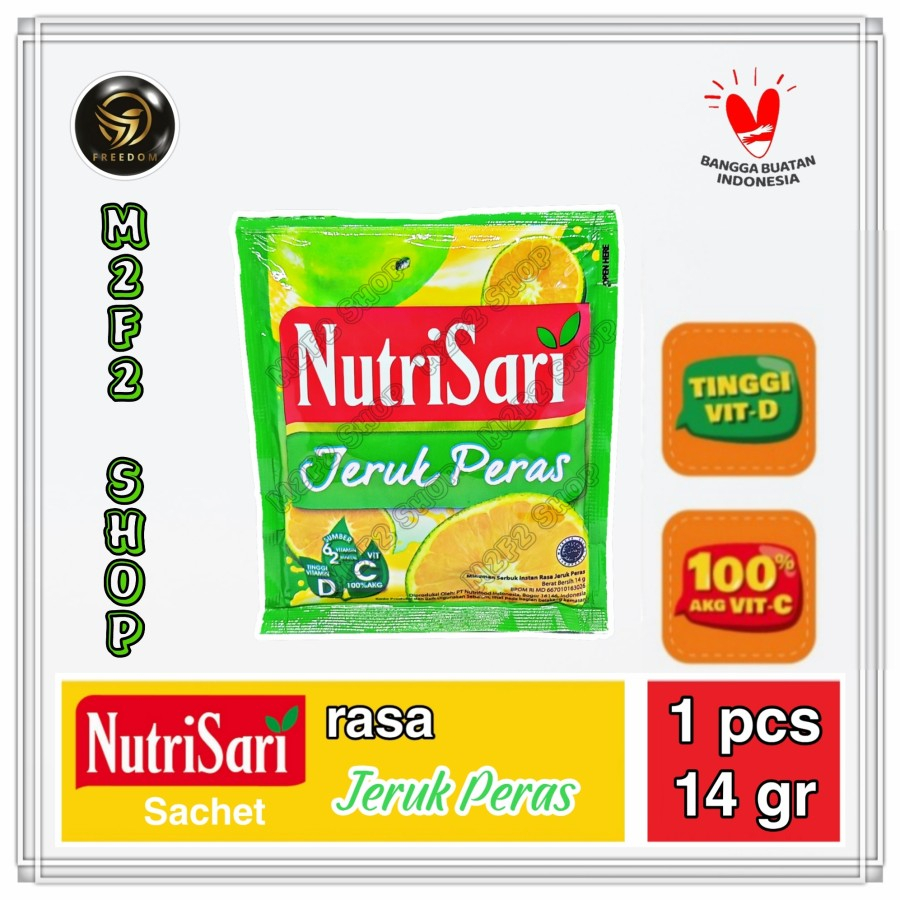 

NutriSari Minuman Serbuk Jeruk Peras Sachet - 14 gr (Kemasan Satuan)