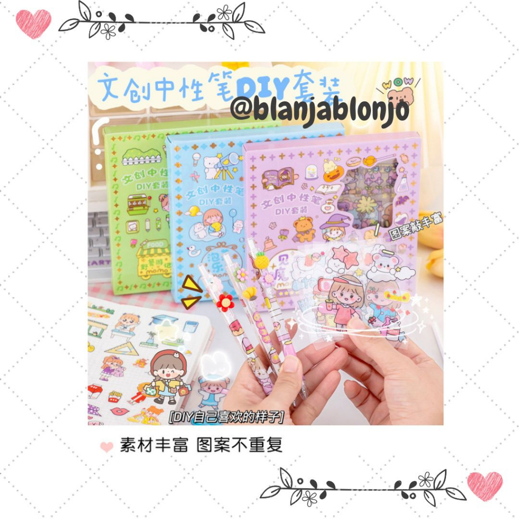 

Sticker Momo DIY Pen Bolpen Viral Scrapbook Stiker 2D 3D Korea