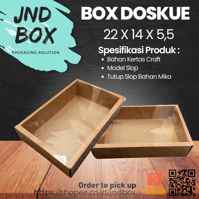 Box Doskue 22 x 14 x 5,5 cm Model Slop (Min Order 5 Pcs)