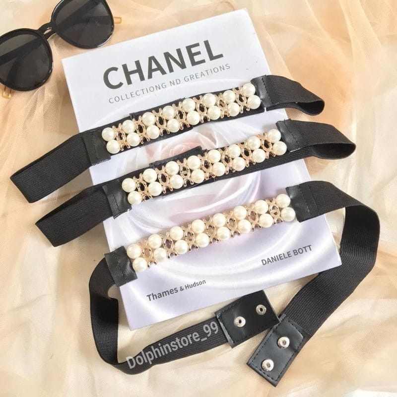 DOLPHINSTORE_99 - Ikat Pinggang Karet Mutiara Full Melar / Ikat Pinggang Korea / Ikat Pinggang Wanit