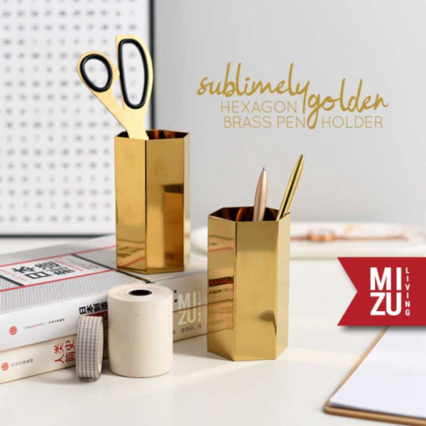 

Dijual SUBLIMELY GOLDEN Brass Pen Holder Office Stationery Tempat Alat Tulis - SOLIDO PEN H YG Limited