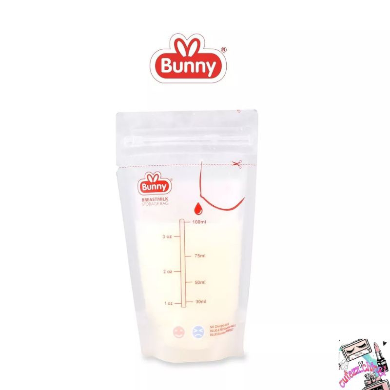 ☃️Cutezz_Ching1☃️LustyBunny Breast Milk Storage Bag Kantong Asi 100ml || ABM-1001