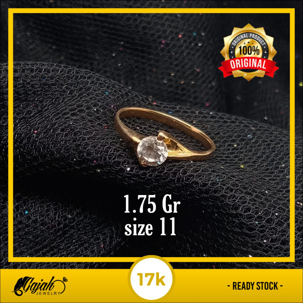 Cincin Emas 17K - 1.75 Gr Kadar 750 - 4792