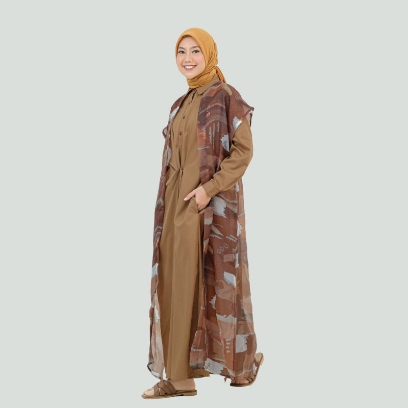 DEENAY DRESS SET SAIRA BROWN SALE NO MONEL KORINA