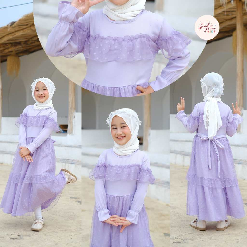 Soulleha Gamis Raya Anak Aura Premium 1-11 Tahun