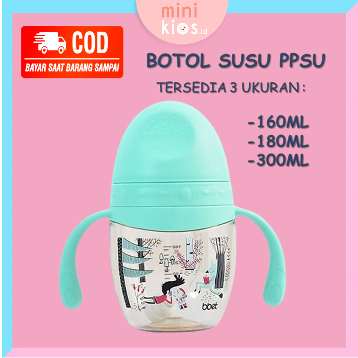 Botol Susu Bbet PPSU / Botol Susu Leher Lebar / Botol PPSU 160ml &amp; 300ml Super Wide Neck