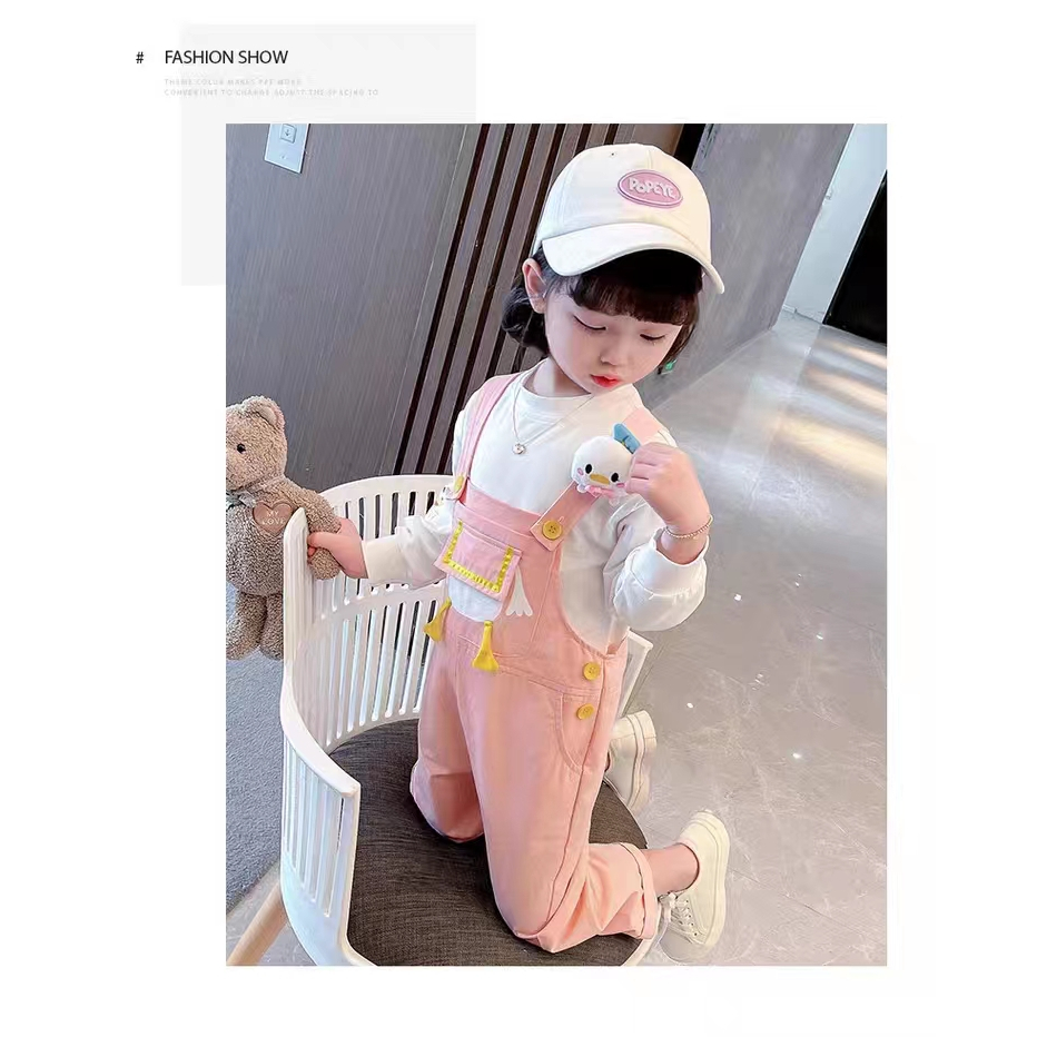 setelan anak perempuan/setelan 1-5 tahun/setelan overall soft daisy duck