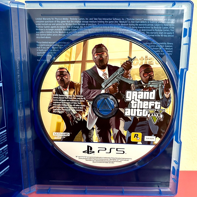 PS5 Kaset GTA V Grand Theft Auto GTA 5 PS 5 Playstation 5 CD BD Game Games Gta Five Lima Rockstar Games Ps4 ps5 gtav gta5 petualangan rpg mainan gim gtalima lima main mobil original ori asli baru second bekas bluray disc