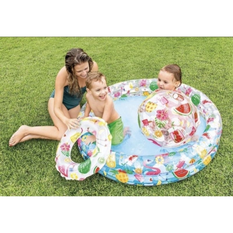 Kolam Renang Anak Set Intex +Pelampung +Bola