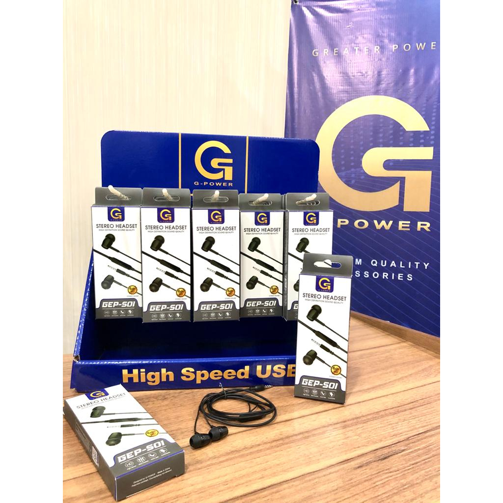 HF G-POWER Earphone GEP-S01 - Black and white