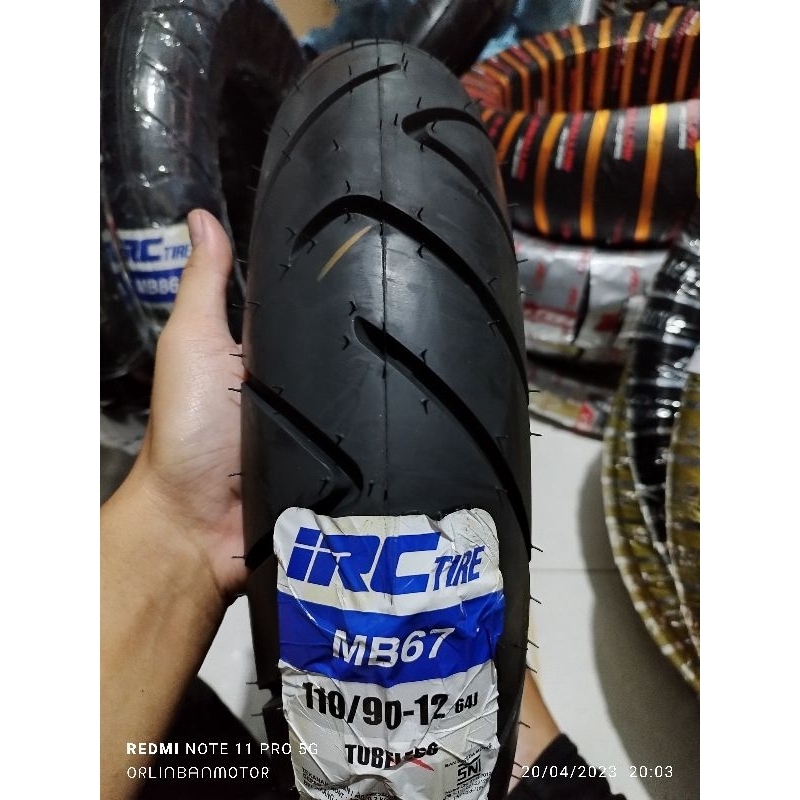 Ban IRC MB67 110/90-12 Tubles/Ban Belakang Honda New Scoopy/Ban Belakang New Genio/Ban Belakang Yama