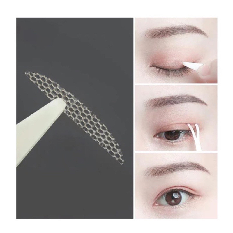 Skot Mata Eyelide 20Pasang Double Eyelid Stickers Tape 40Pcs Stiker Kelopak Mata Bening Tahan Air Scot Mata Jaring Selotip Lipatan Mata