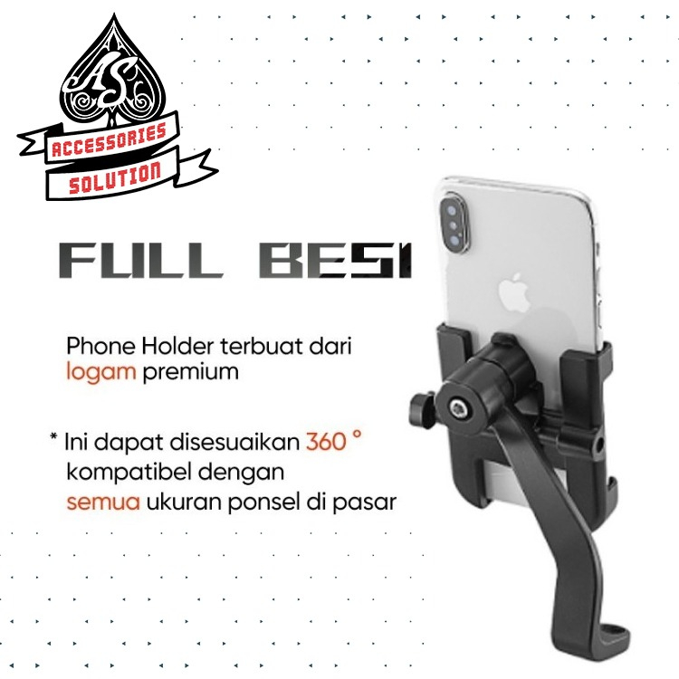 Holder Hp Besi Phone Stand dudukan hape alat penyangga hp