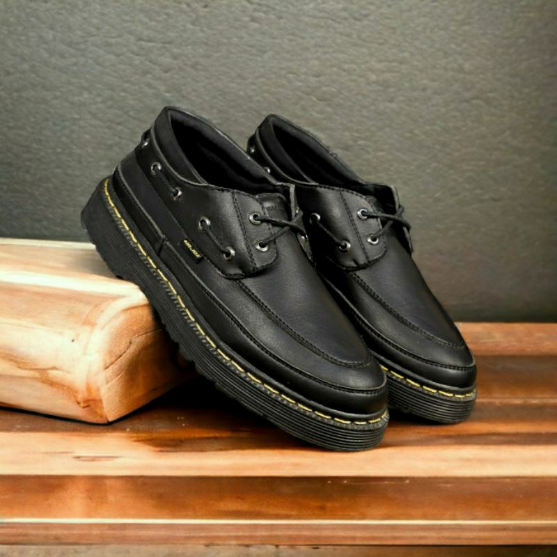 JOERIODM Sepatu Docmart Low Boots Pria Formal Kerja Casual Trendi Warna Hitam Low Boots Men Original