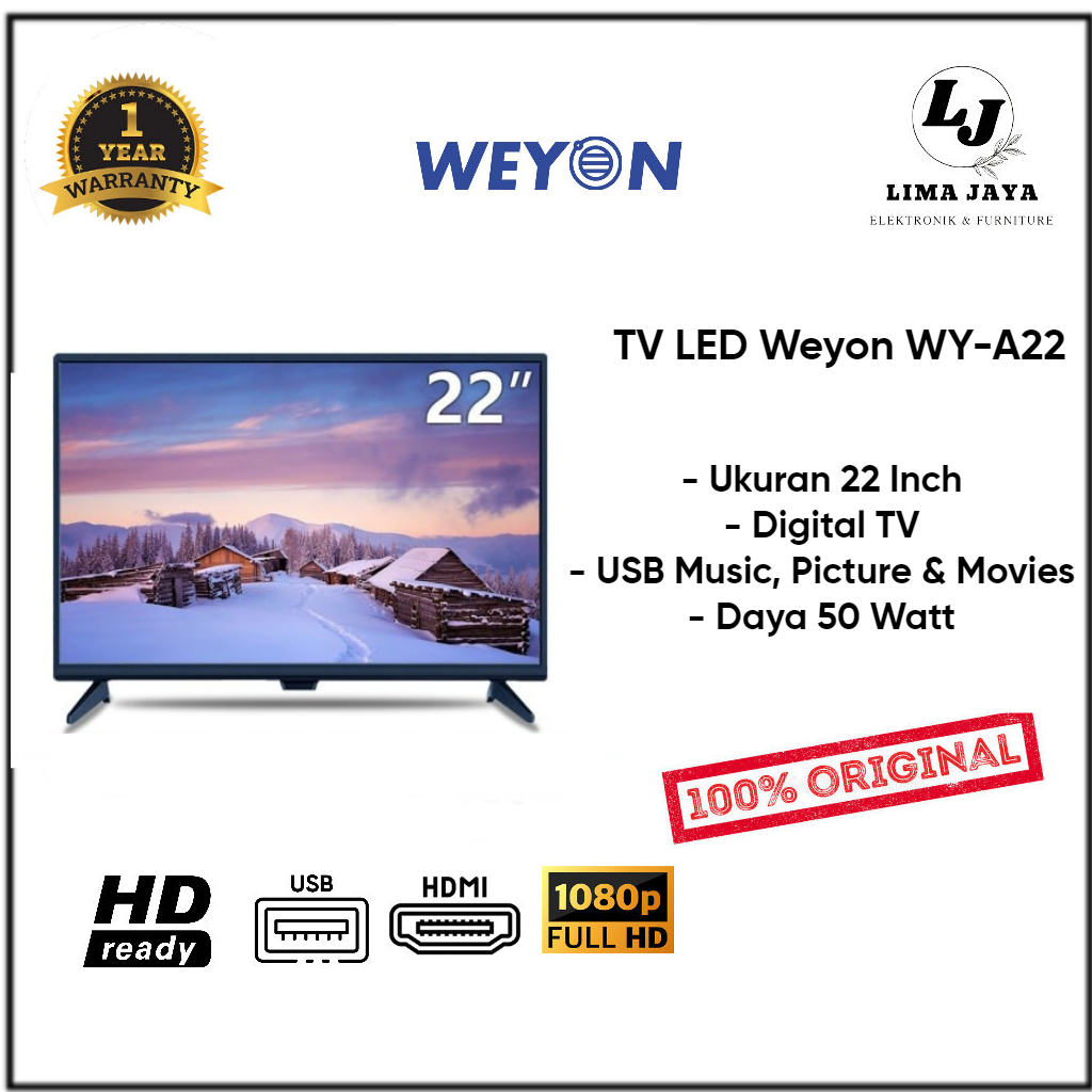 Weyon TV LED WY-A22 DIGITAL TV LED Weyon 22 Inch