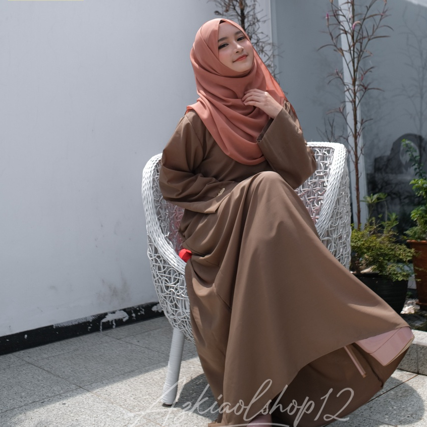 (BISA COD) BAJU GAMIS ABAYA TURKI SANTRI PUTRI/ DRESS ABAYA ARAB /GAMIS ABAYA TURKEY
