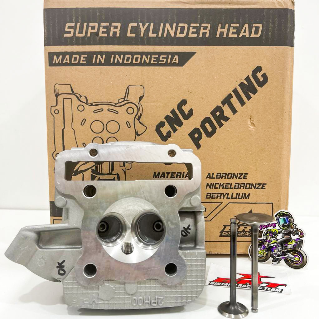SUPER HEAD BRT MIO M3 FINO 125 X RIDE 125 KLEP 28/24 PORTING CNC