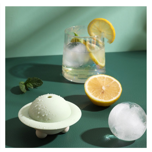 CETAKAN ES BATU BULAT UFO + CORONG KECIL ICE CUBE MOLD SILIKON CETAKAN ES SILIKON
