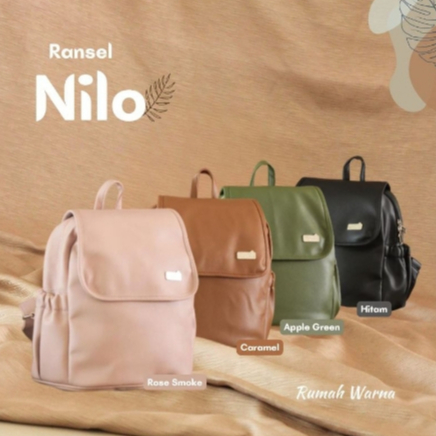 TAS RANSEL K NILO RUMAH WARNA TAS WANITA ANAK SEKOLAH KULIAH KERJA LAPTOP NOTEBOOK