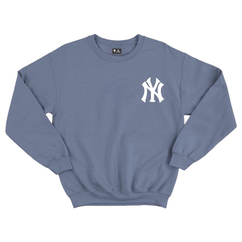 AMSTORE- Sweater Crewneck Basic LOGO NY jumbo bigsize unisex pria wanita size xxxl xxxxl xxxxxl