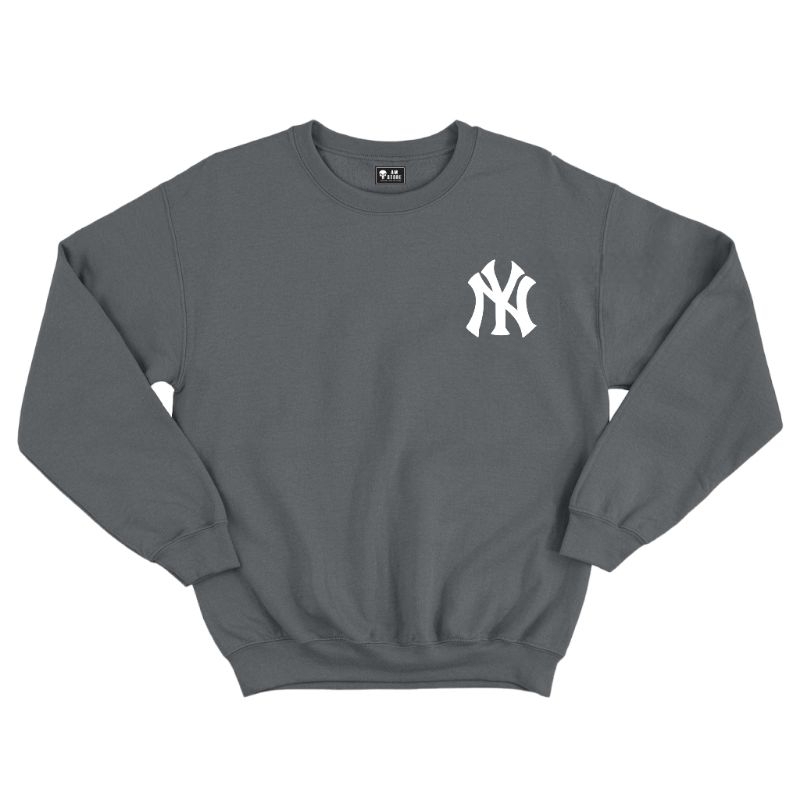 AMSTORE- Sweater Crewneck Basic LOGO NY jumbo bigsize unisex pria wanita size xxxl xxxxl xxxxxl