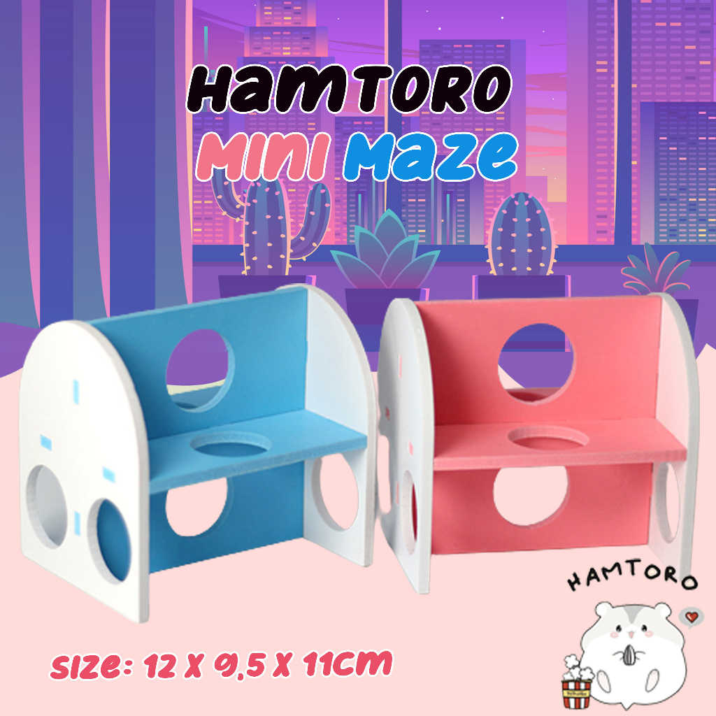 Hamtoro Rainbow Maze Mainan Hamster Olahraga