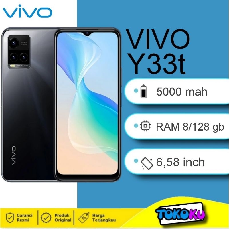 VIVO Y33T RAM 8/128 GB GARANSI RESMI INDONESIA