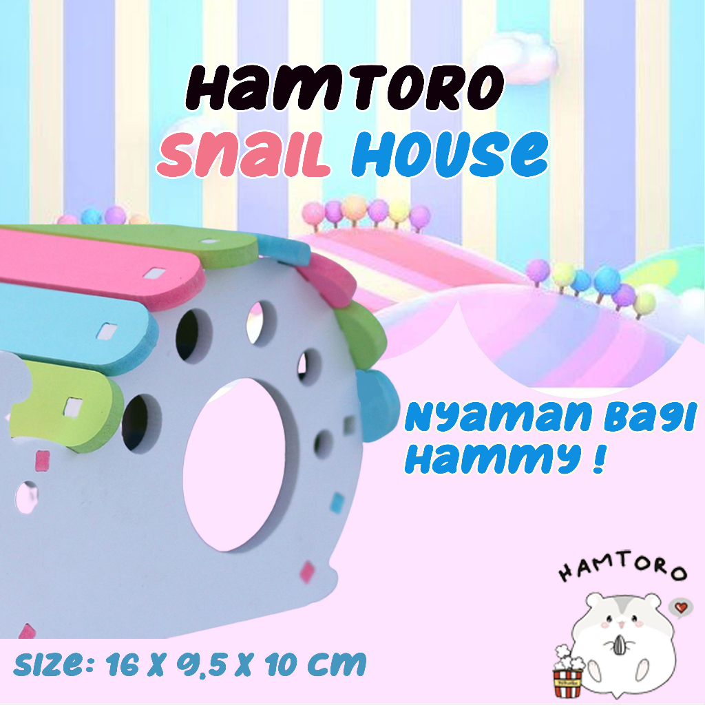 Hamtoro Rainbow Snail House Mainan Siput Rumah Hamster Lucu