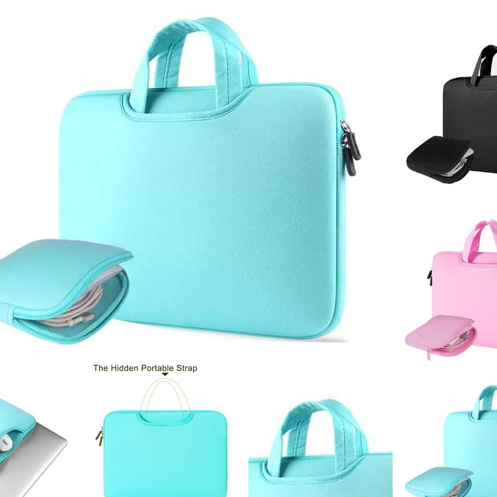 Tas Laptop Softcase Jinjing Foam Neoprene for Macbook 14 15 inch - Black