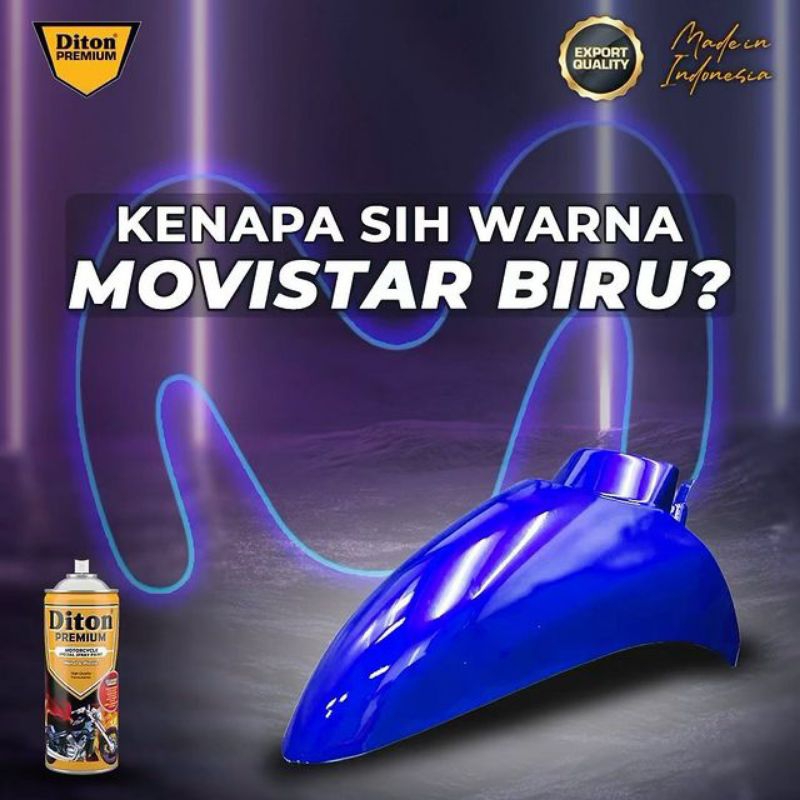 Pilok Biru Tua Atlantis Blue Y 9295 Pkt 3Klg Diton Premium Cat Semprot Sepeda Motor Mobil Velg Helm 