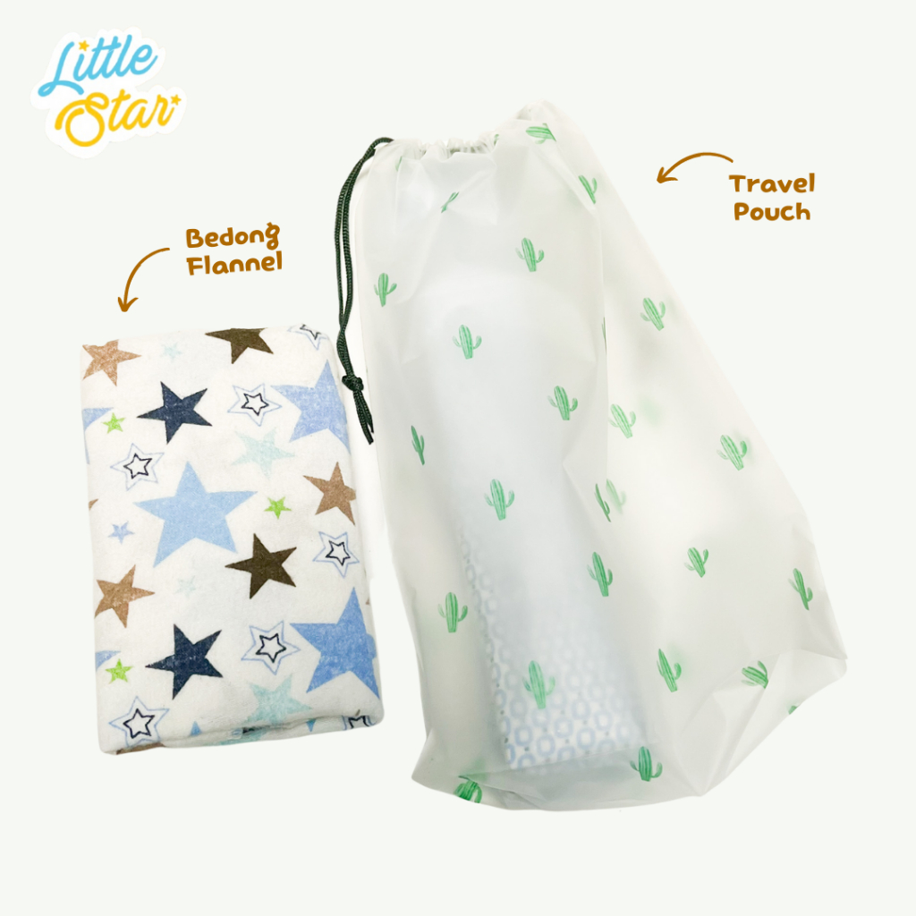 LS 2in1 Newborn Baby Gift Set Bag Paket Bedong Handuk Bayi Baru Lahir