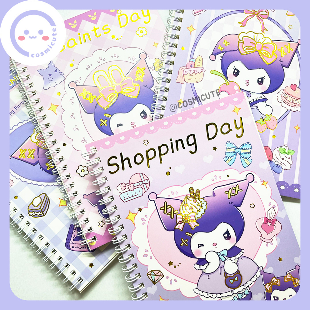 

Notes A5 Sanrio Buku Tulis Sanrio / Notebook cinnamoroll my melody kuromi / buku catatan / buku ring / buku cover glitter