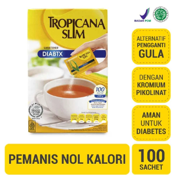 

Tropicana Slim Sweetener DIABTX (100 Sachet)
