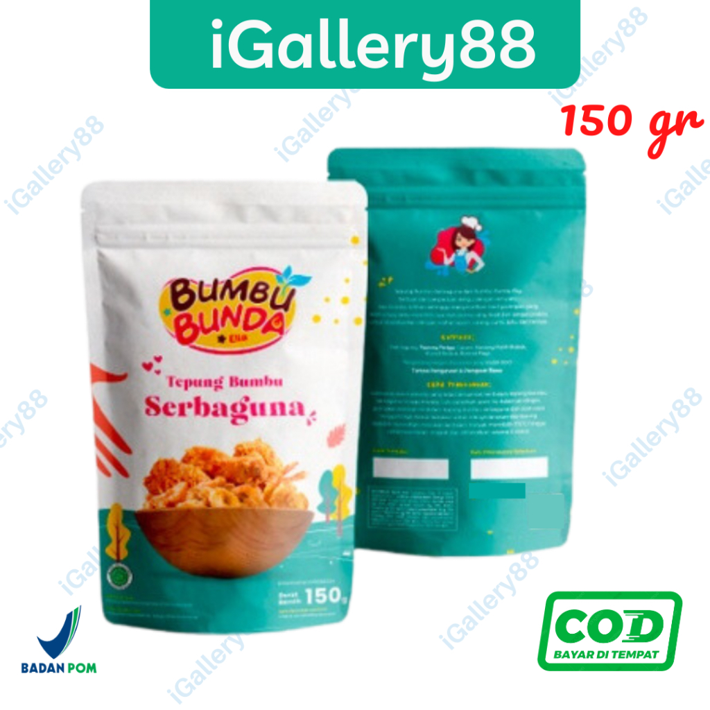 

Bumbu Bunda Elia Tepung Bumbu Serbaguna Crispy Non MSG MPASI