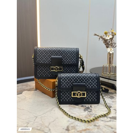 Louis Vuitton LV 2023 Black Embossed Shoulder Bag