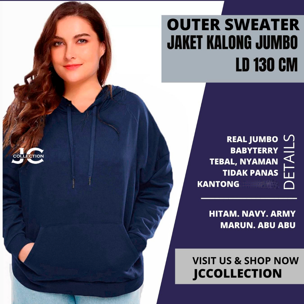 Sweater Polos Jumbo Jaket Wanita BIG SIZE Mimie 3XL - JCCollections