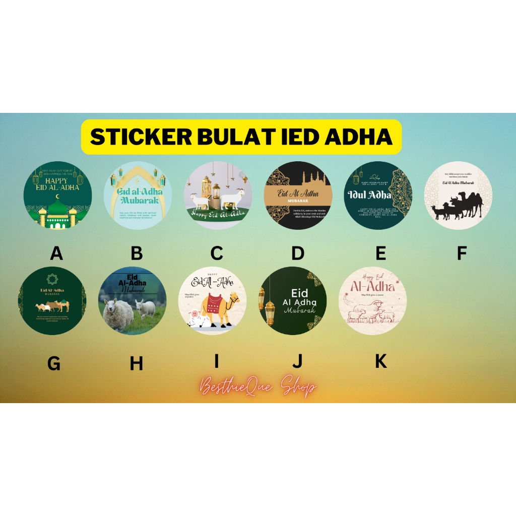 

(IED08) - Sticker Bulat Idul Fitri/Adha
