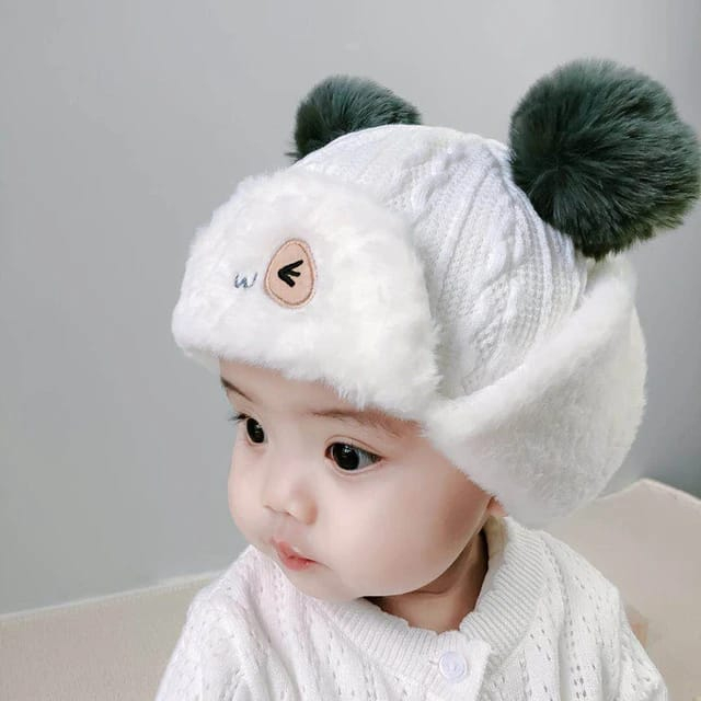 Topi Anak Bayi Kupluk Salju Balita Musim Dingin Fashion Perempuan Korea Lucu Model Penutup Telinga Terbaru J2