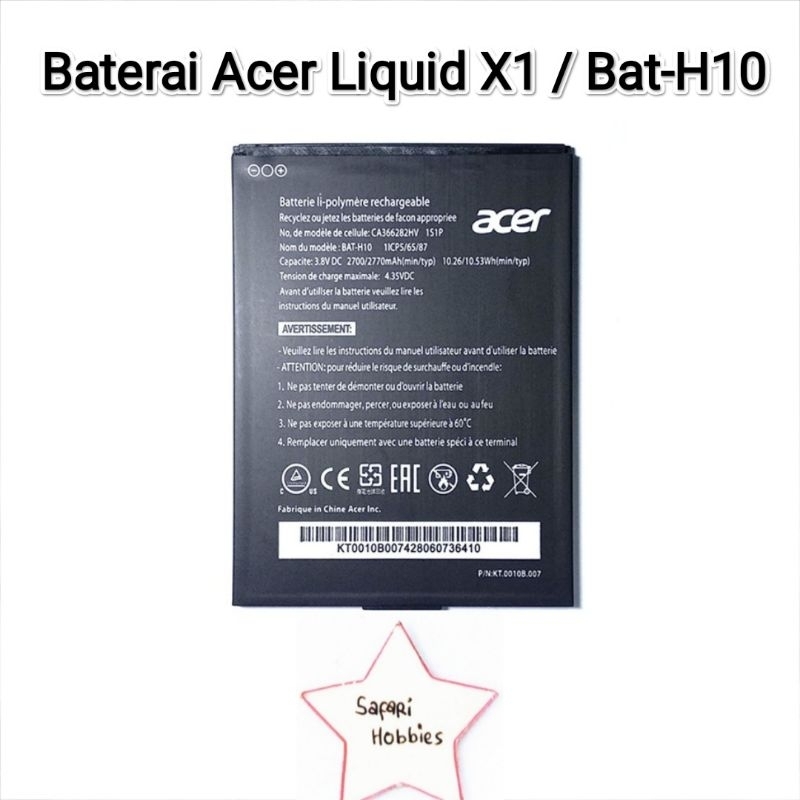 Baterai Acer Liquid X1 / Bat - H10