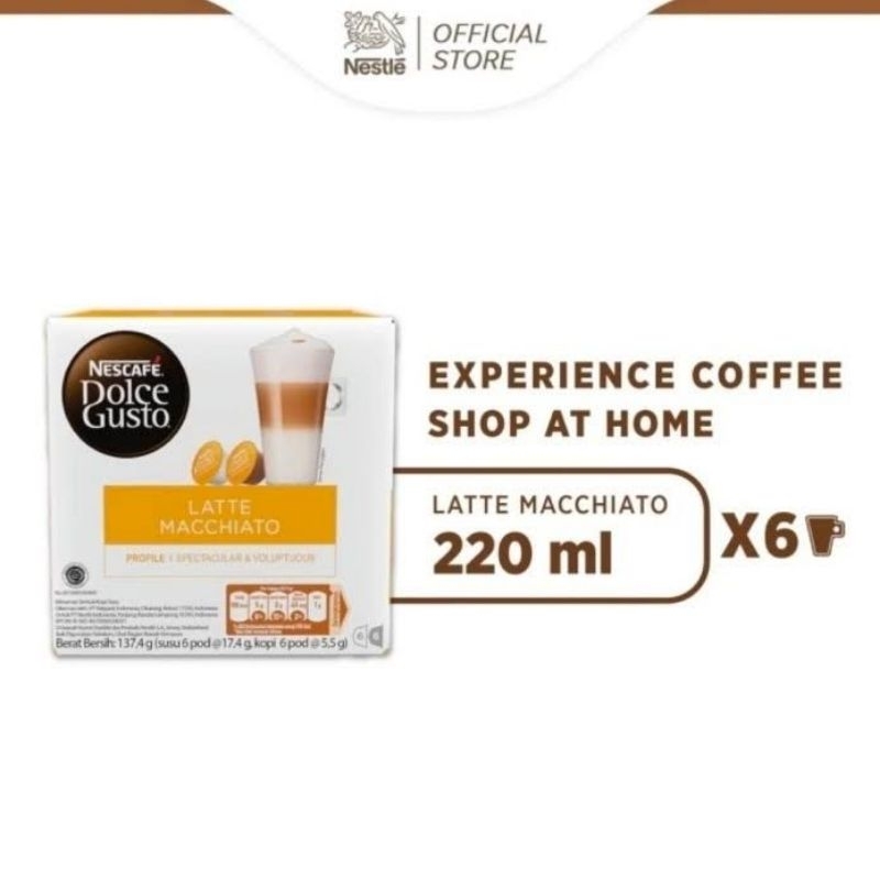 

Nescafe Dolce Gusto kopi kapsul Latte Macchiato Coffee Capsule