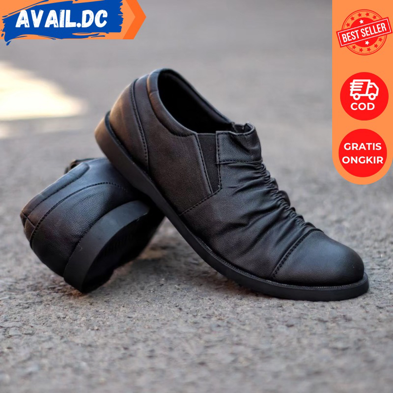AVAIL.DC Sepatu slip on pria kerut original joe - sepatu pria formal slip on selop sepatu kantor pri