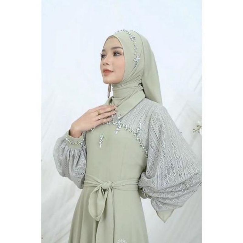 Malika dress - gaun muslimah - gaun pesta muslimah - gaun pesta - gaun pesta mewah elegan -  gaun pesta mewah import - dress kondangan - dress muslimah - dress pesta - dress kondangan wanita - dress wanita - dress hitam - gamis pesta - gamis pesta mewah