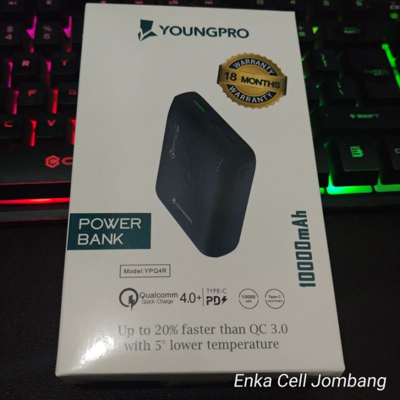 Powerbank Youngpro Ypq4r 10.000mah support VOOC