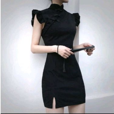 Preloved Mini Dress Cheongsam Size S Gothic